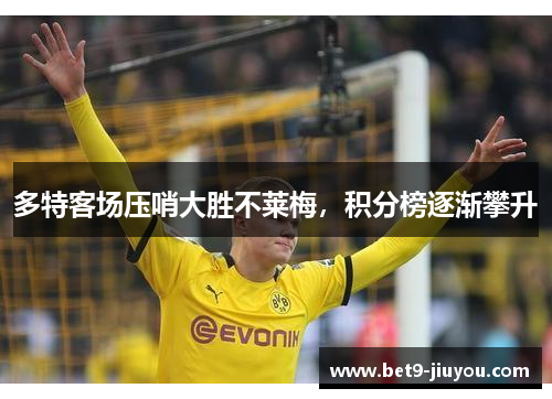 多特客场压哨大胜不莱梅，积分榜逐渐攀升