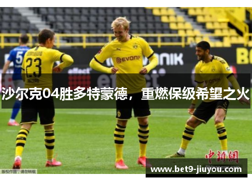 沙尔克04胜多特蒙德，重燃保级希望之火